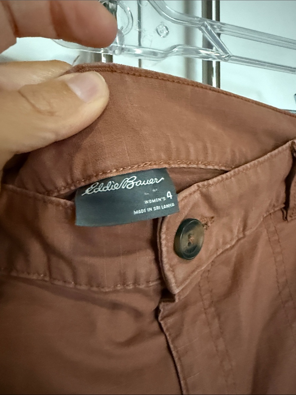 Eddie Bauer Women's Ankle Chinos in Rust Brown - Picture 2 of 4